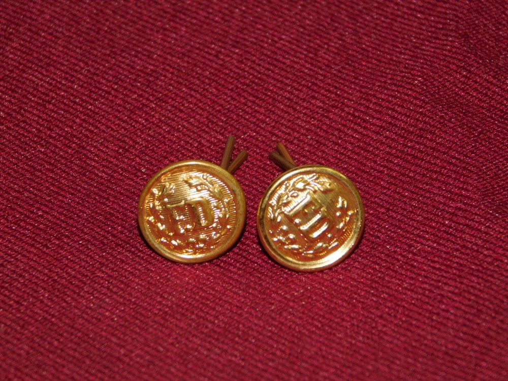 VINTAGE PIN PINBACKS 2 FIRE DEPARTMENT FD