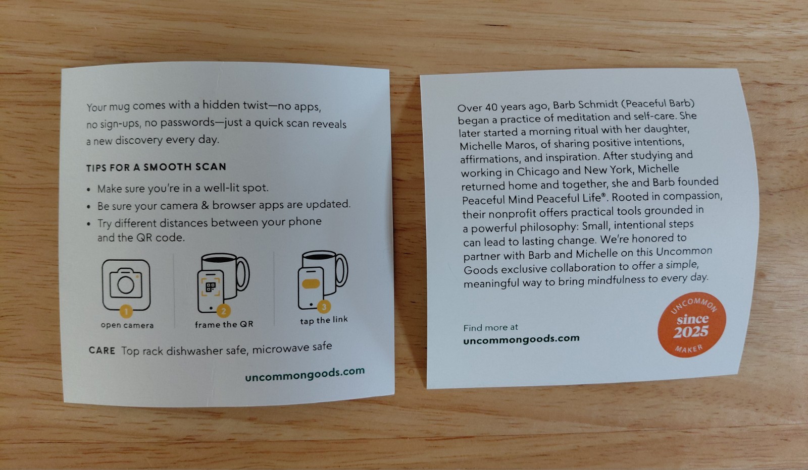 Uncommon Goods Mug "Start Your Journey To A More Peaceful Life"