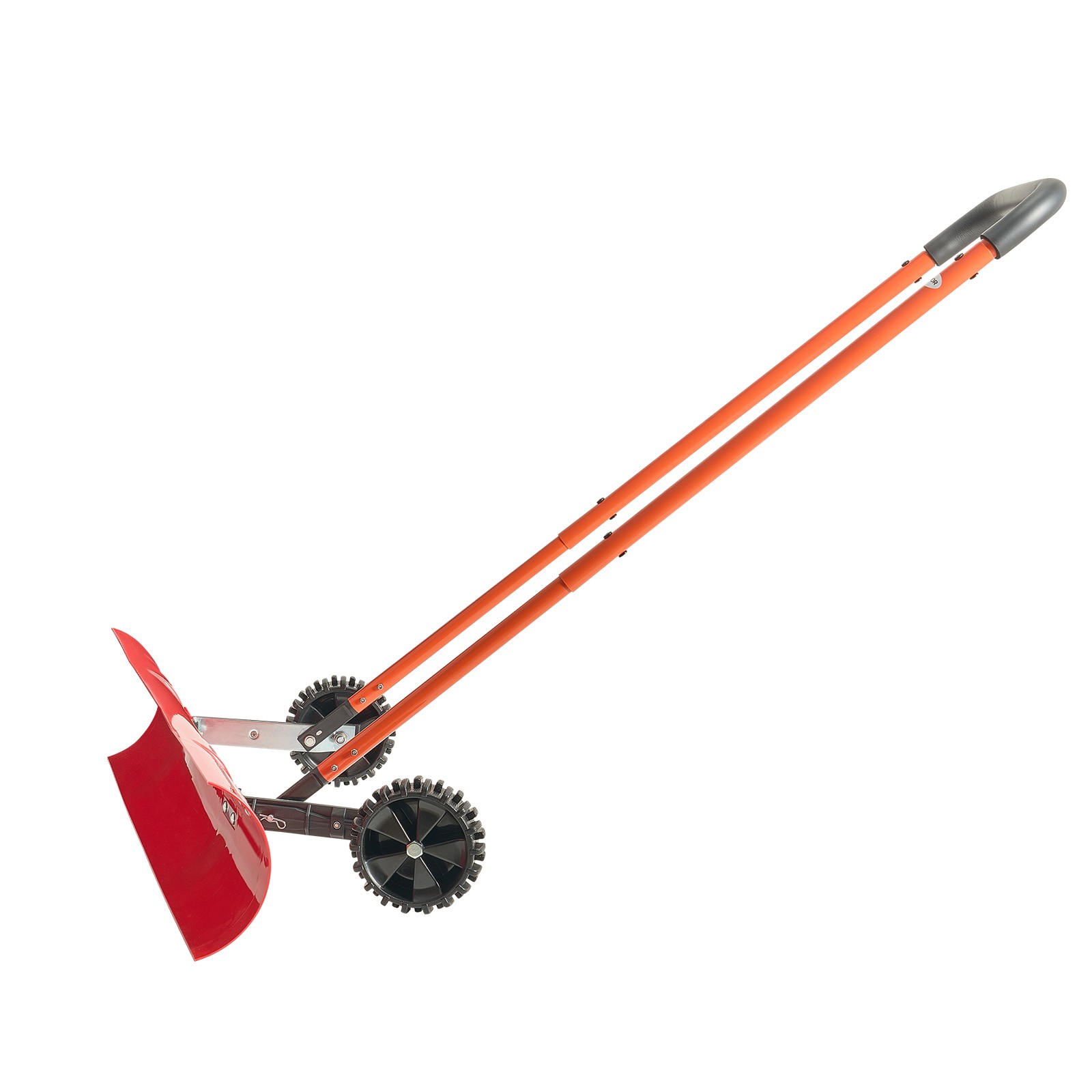 VEVOR Snow Pusher Shovel w/ Wheels 37.8 in Snow Removal Shovel Plow for Driveway
