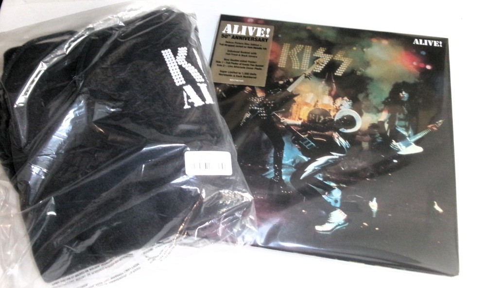 KISS ALIVE PICTURE DISC Sweatshirt Hoodie-XL OOP Sealed New Vinyl LP Casablanca