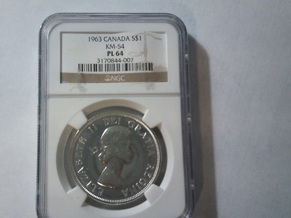 1963 Canada Proof like Dollar  NGC PL 64