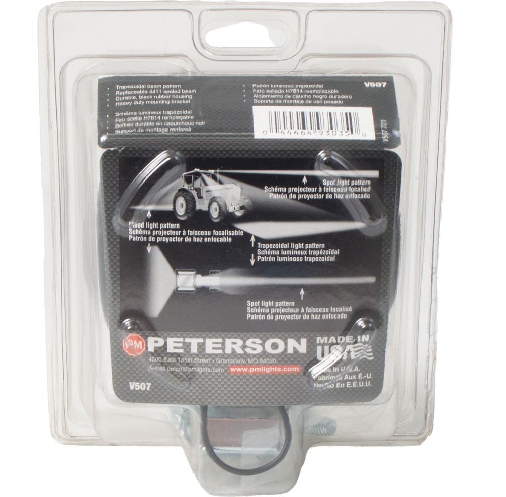 Peterson Tractor Implement Light Trapezoid/Flood Beam Patterns 12-Volt Part V507