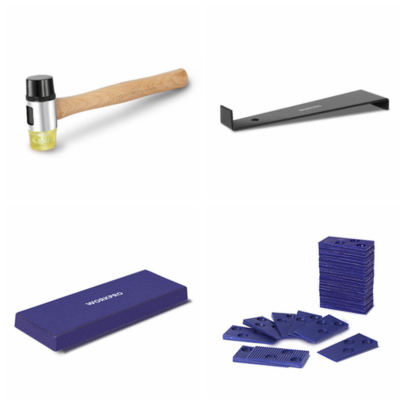 WORKPRO Laminate Wood Flooring Installation Kit Pull Bar Double-Faced Mallet Set
