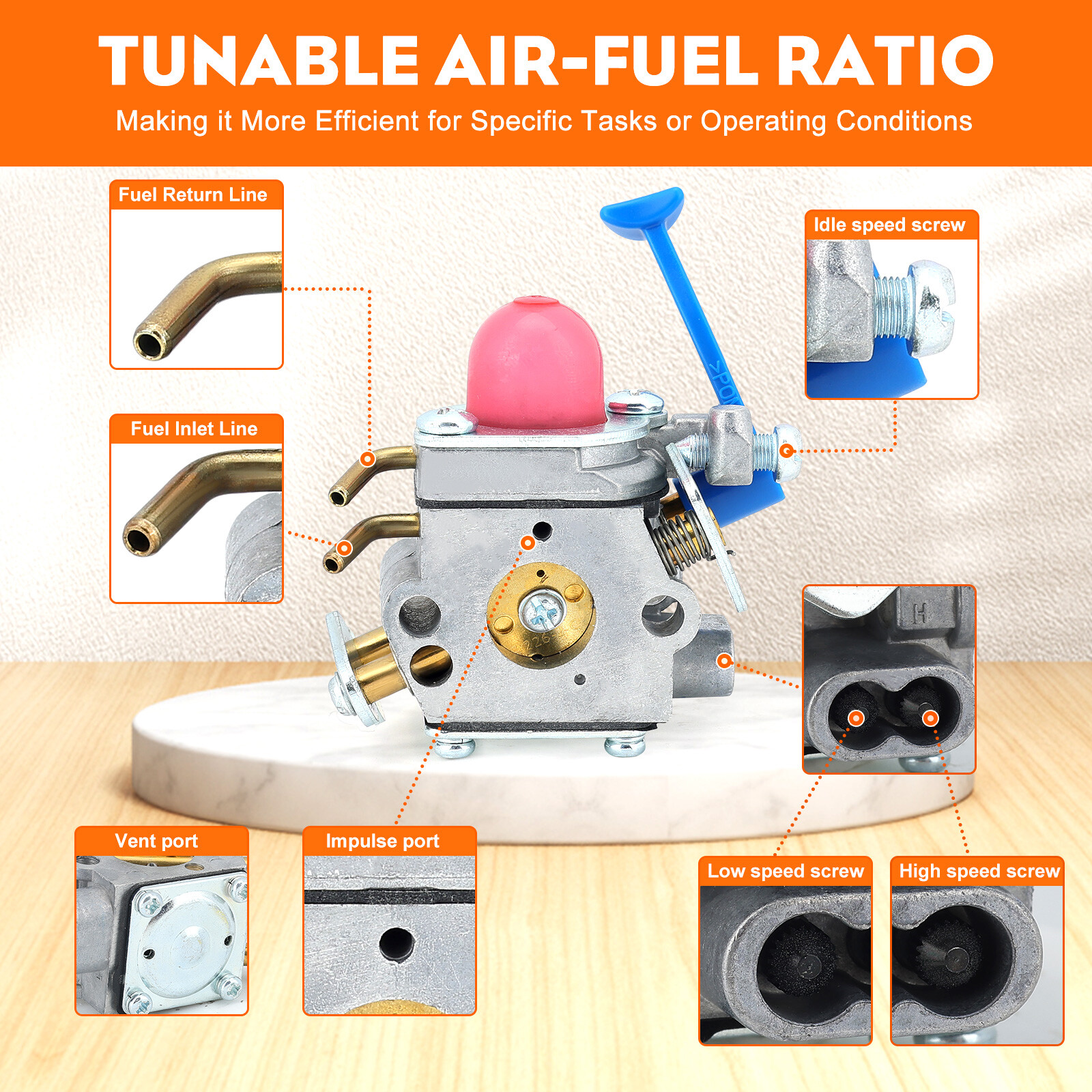 Hipa Carburetor For Husqvarna 128C 128CD 128L 128LD 128RJ 128R Trimmer Zama Carb