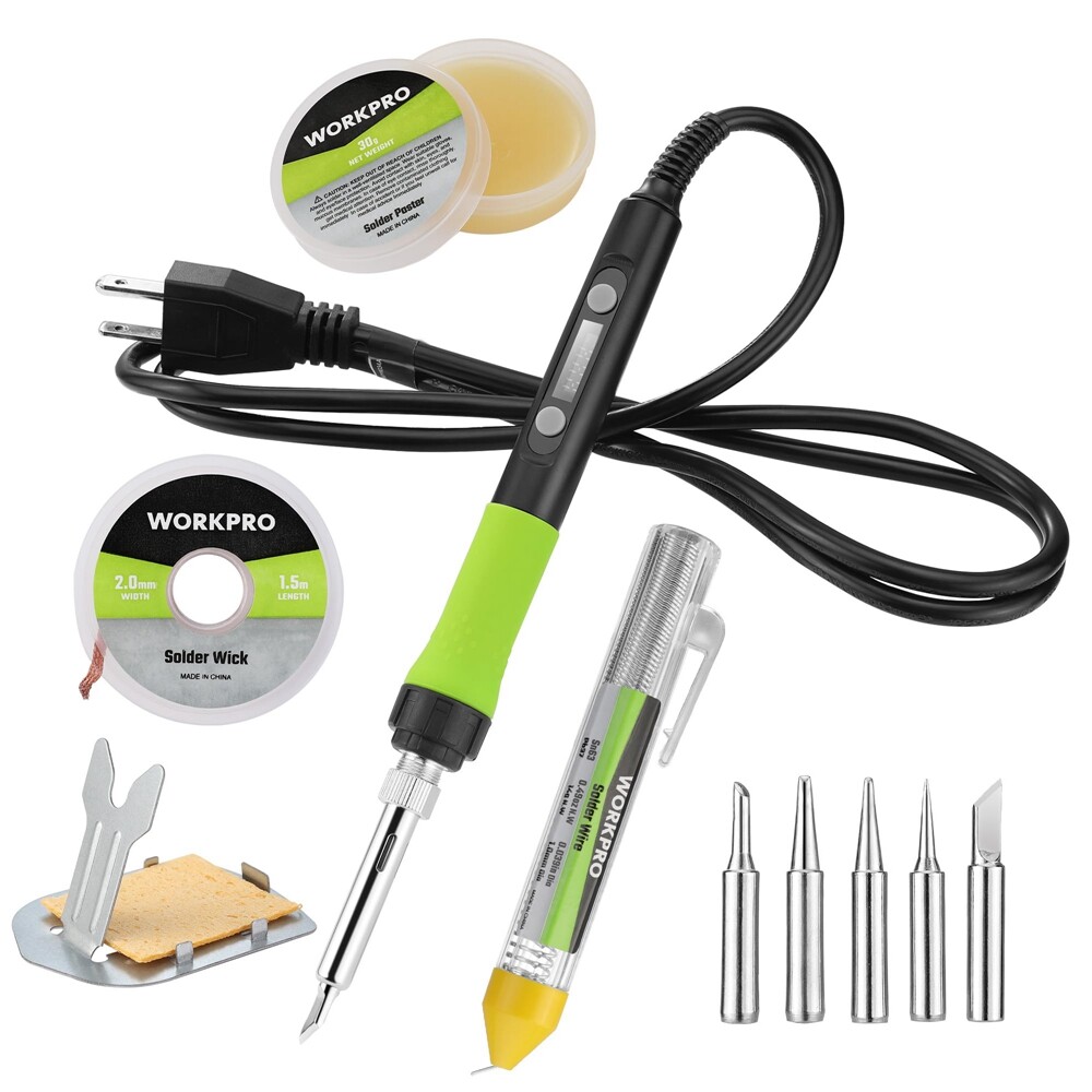 WORKPRO 90W Soldering Iron Kit Soldering Gun Adjustable Temperature Welding Tool