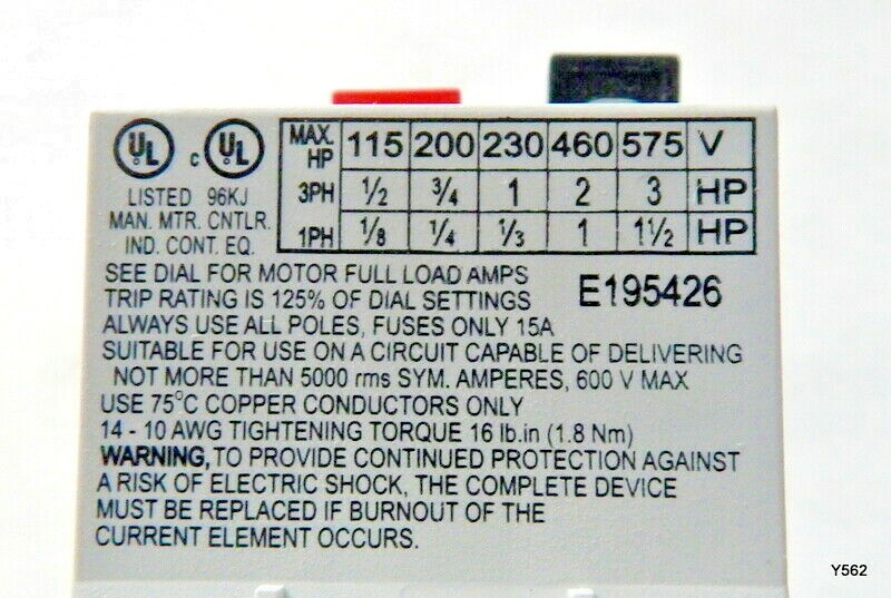 Automation Direct 2.5 4A Pushbutton Manual Motor Starter MS25-400
