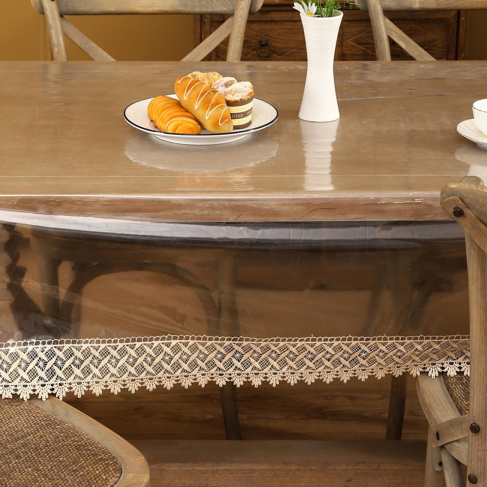 Walrus Clear Vinyl Tablecloth Protector 54" x 84" (Rectangular),