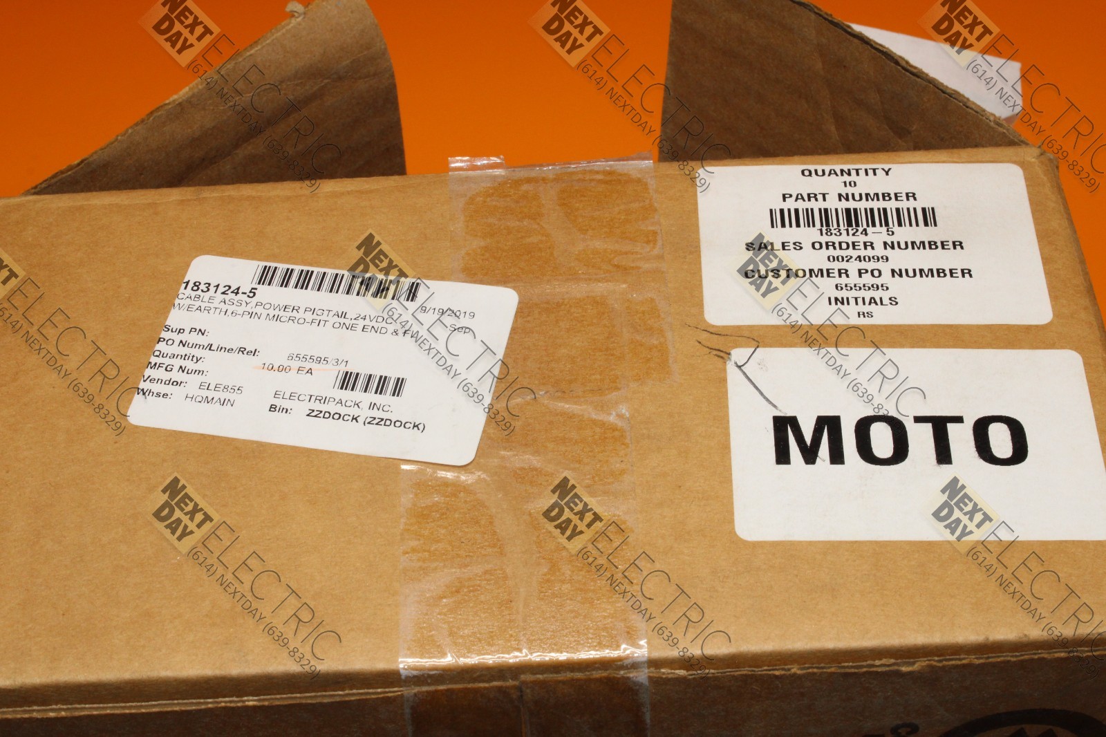 Motoman, 183124-5, Cable Assembly Power Pigtail 24vdc MicroFit Yaskawa 6p Female