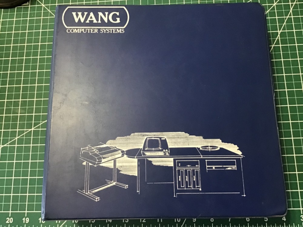 WANG 3-Ring Binder. WANG Computers / WANG Labs. Hard cover 3-ring BINDER.