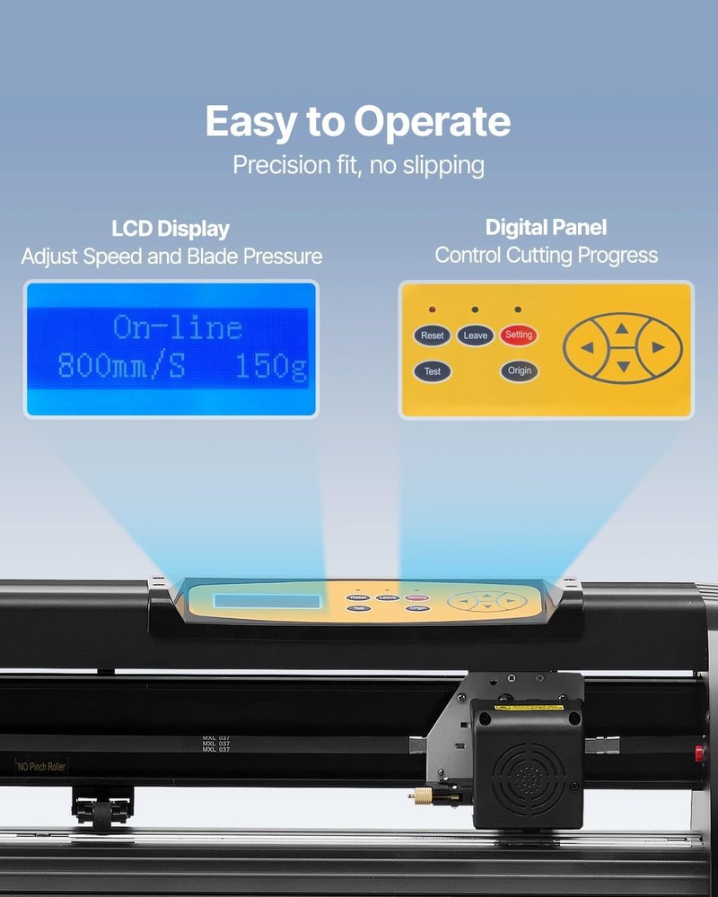 28" Vinyl Cutter Plotter Bundle Adjustable Force Speed Sign Cutting Machine