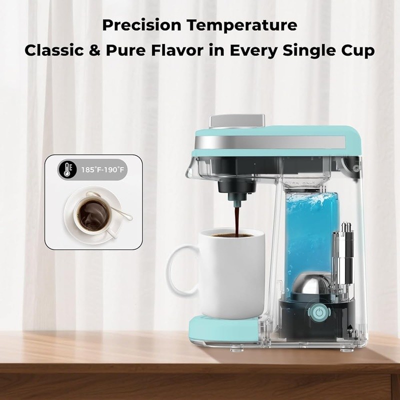 Single Cup Coffee Maker Compatible W/ K-Cups Compact Portable Fast Brewing New