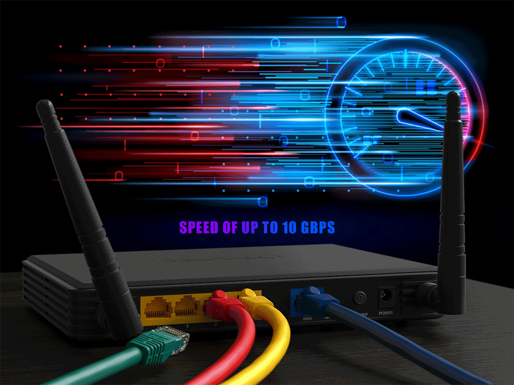 5ft Cat6 UTP Ethernet Network Patch Cable Snagless 24AWG Bare Copper, Blue