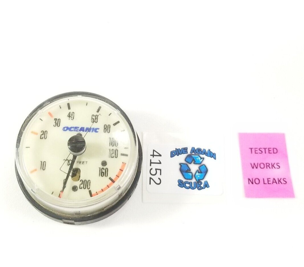 Oceanic 200ft Depth Gauge Puck Module Scuba Dive + Max Depth Gauge #4152