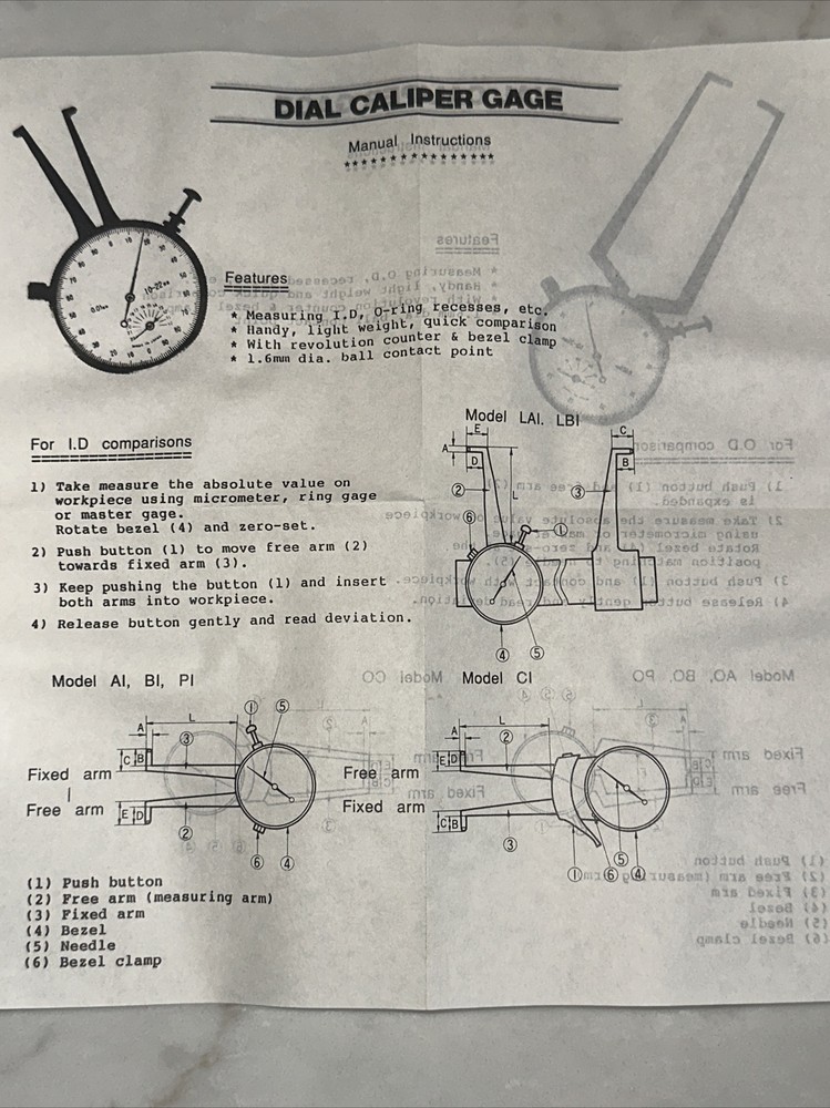 FOWLER 52-553-101 DIAL CALIPER GAUGE