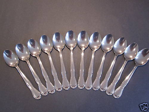 USA SELLER  12  ELEGANCE TEASPOONS  NEW 18/0 STAINLESS FREE SHIPPING USA ONLY