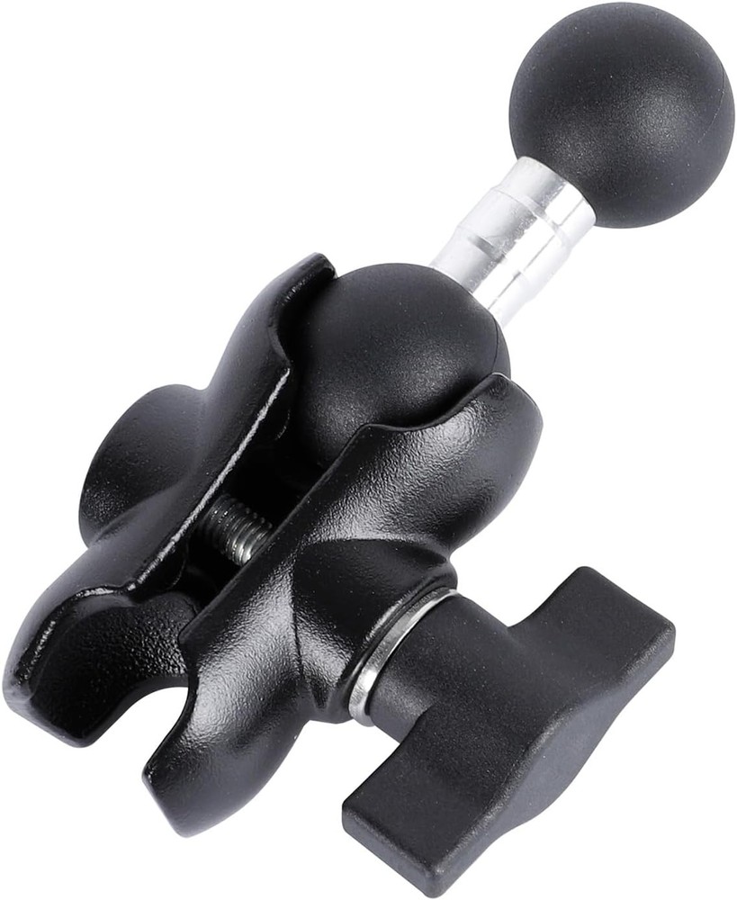 Double Socket Arm with 1" Ball Adapter Compatible RAM B Black