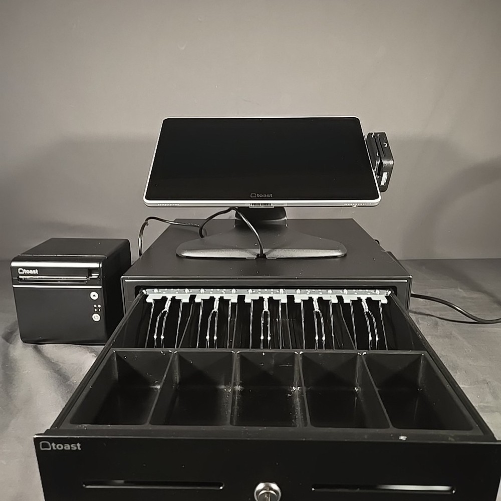 Toast Flex TT200 POS System Touch Screen w/ Printer, card reader & Cables