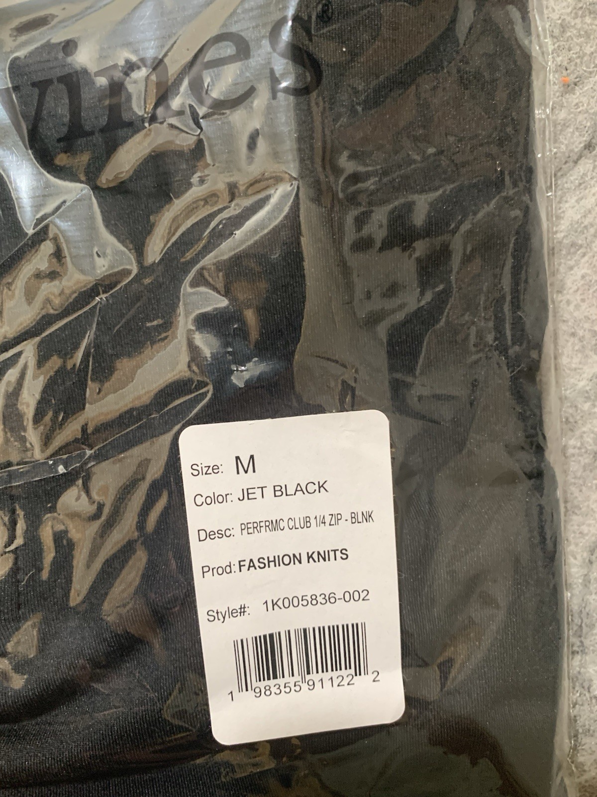 NWT Vineyard Vines Performance Club 1/4 Zip Men’s Size MEDIUM Jet Black NEW