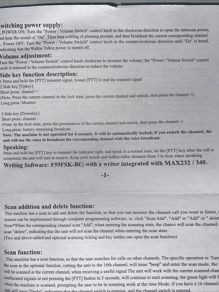 Walkie Talkies One G63. E