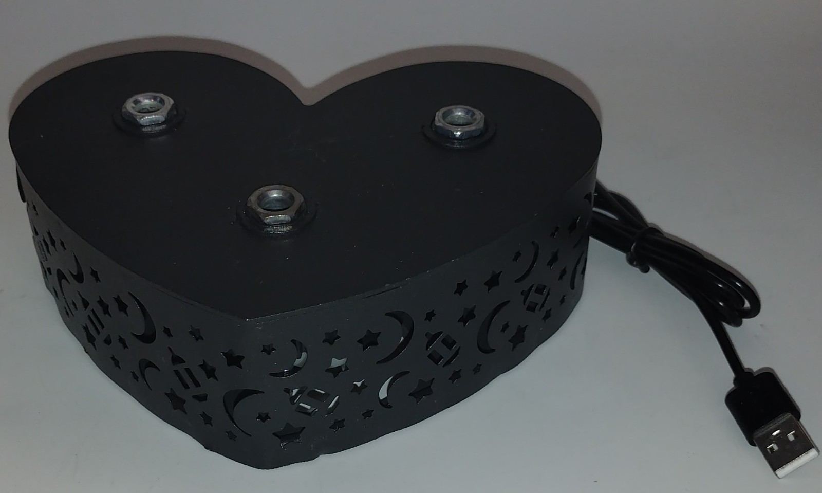 USB Rotating LED Crystal Sphere Stand Crystal Ball Display Base Color Changing