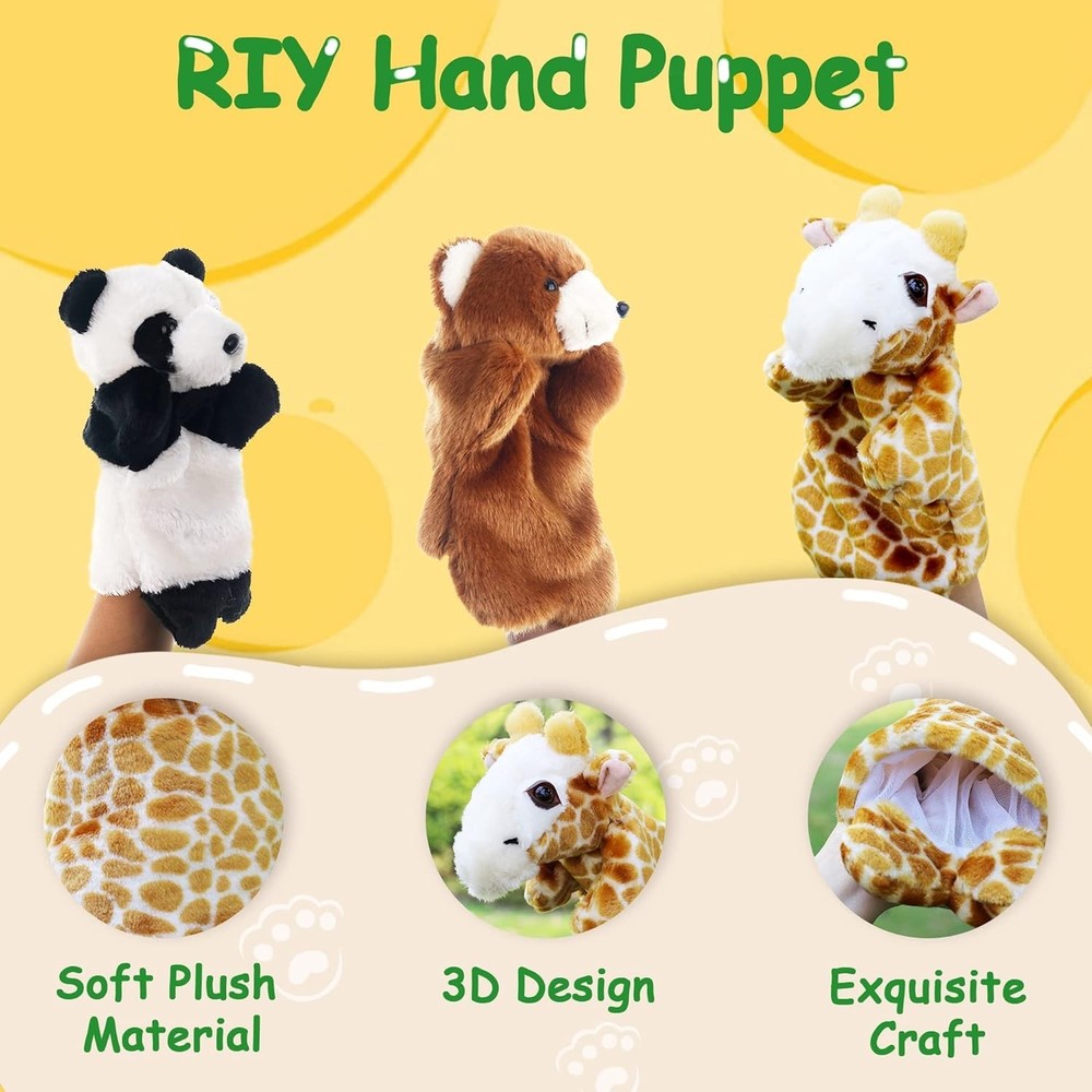 Soft Handheld Panda Puppet for Kids - Educational and Interactive Play Companion