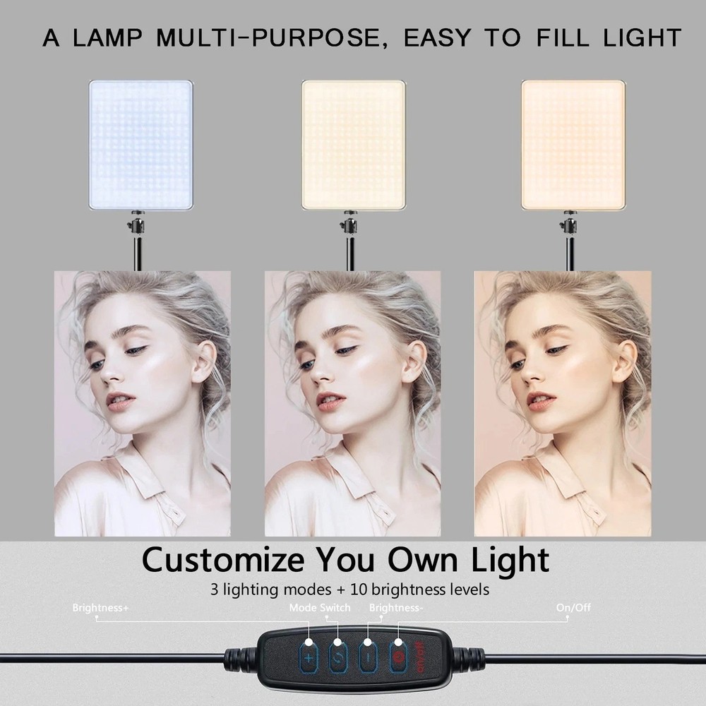 2-Pack LED Video Light Kit, NiceVeedi Studio Light, 2800-6500K Dimmable Photo