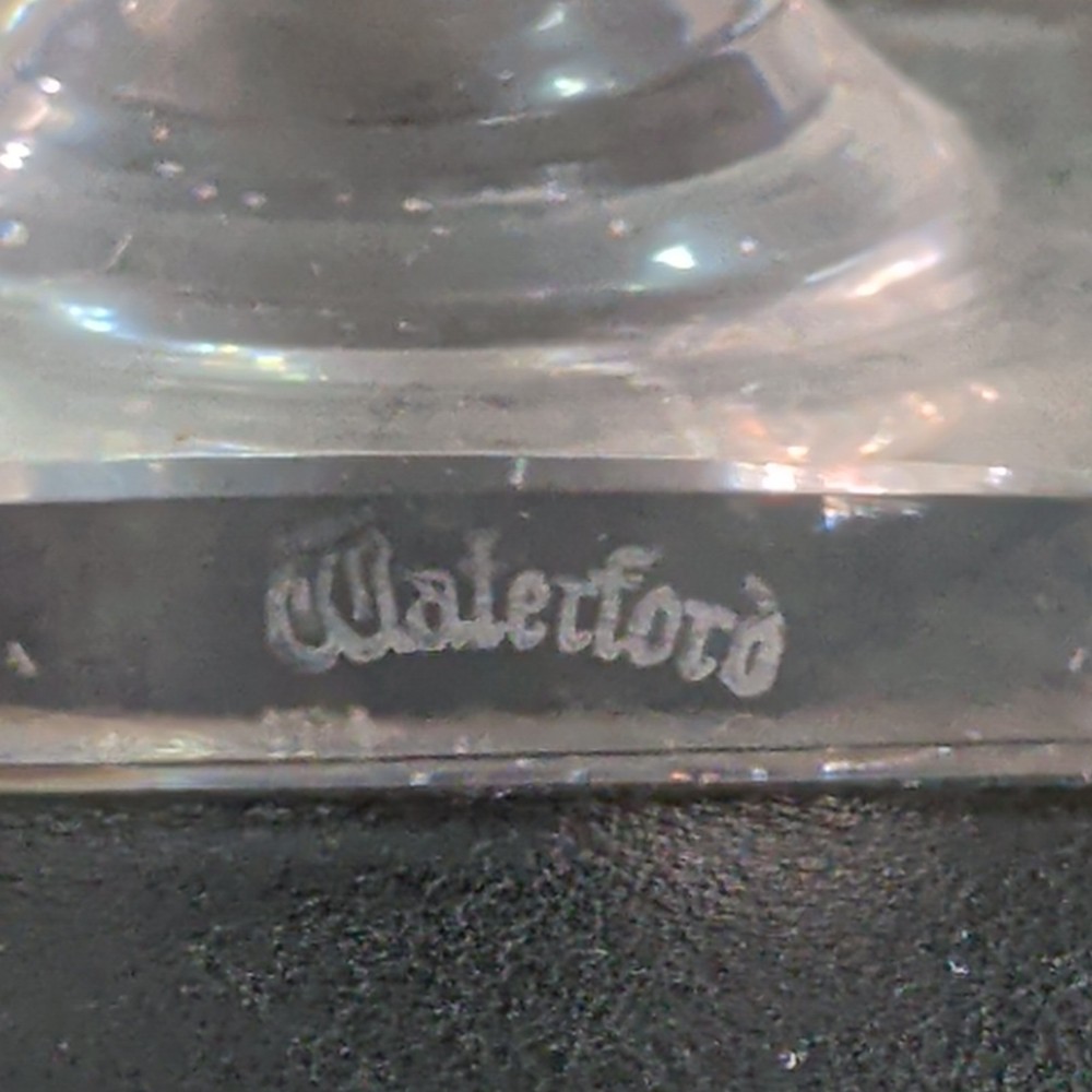 Waterford Crystal Patterned Diamond Open Salt Clear Square Base