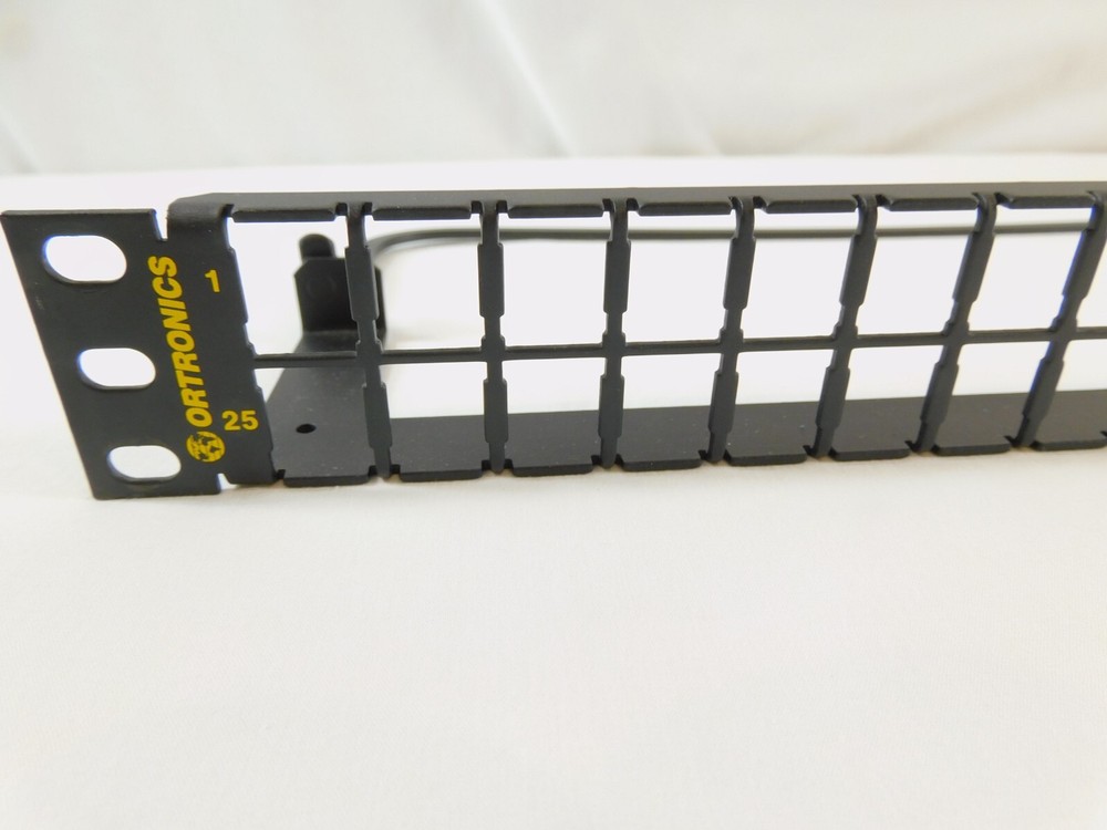 PHDHJU48 High Density HDJ 48 Port Unloaded Flat Patch Panel 1RU Black Ortronics