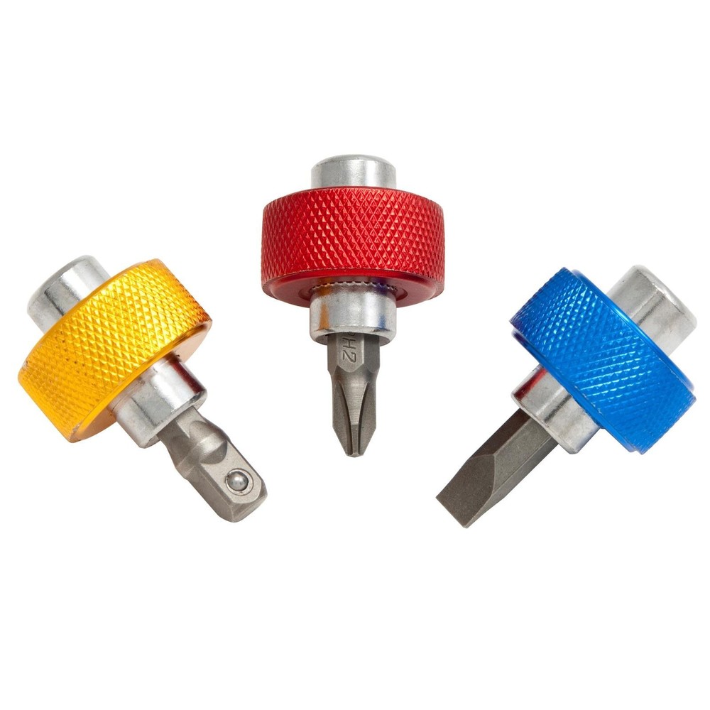 Factory Tools 3 Inch Drive Finger Grip Bit Driver Set with Interchangeable Bits