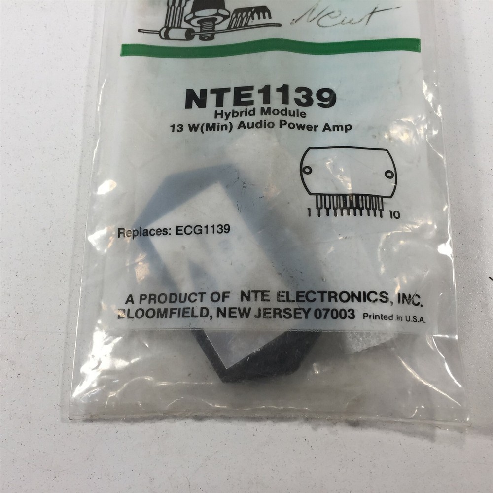 (1) NTE NTE1139 Integrated Circuit Hybrid Module 13W Audio Power Amp