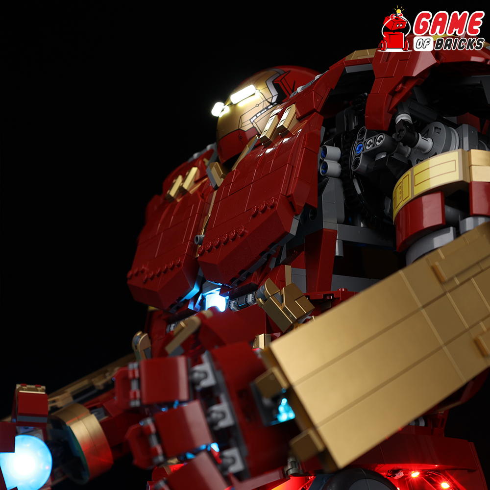 LED Light Kit for Hulkbuster - Compatible with LEGO® 76210 Set (Remote Version)