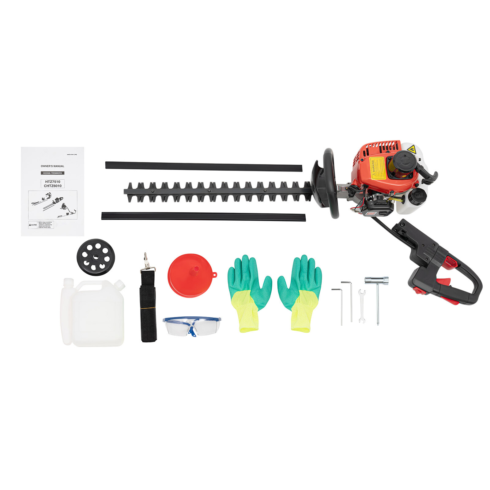 Gas Hedge Trimmer 22.5cc 2 Stroke Gas Powered Dual Sided Hedge Trimmer 650w
