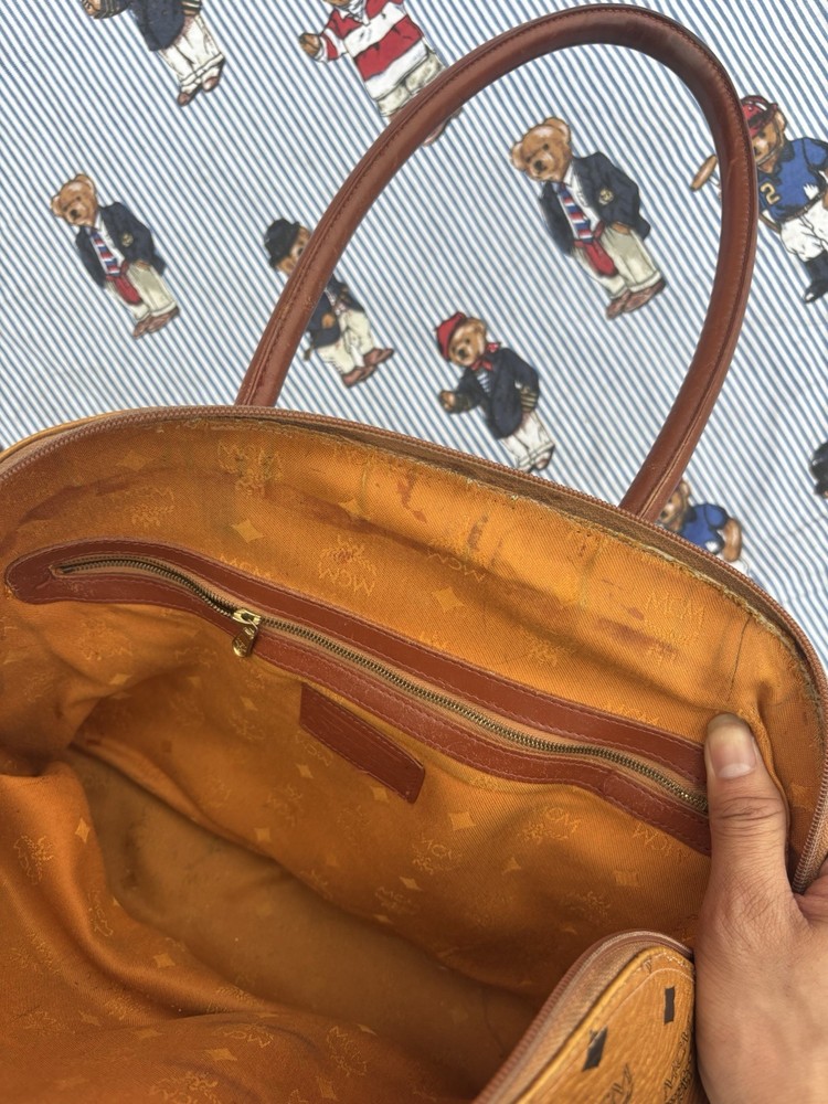 MCM Visetos Heritage Bowler Medium Satchel
