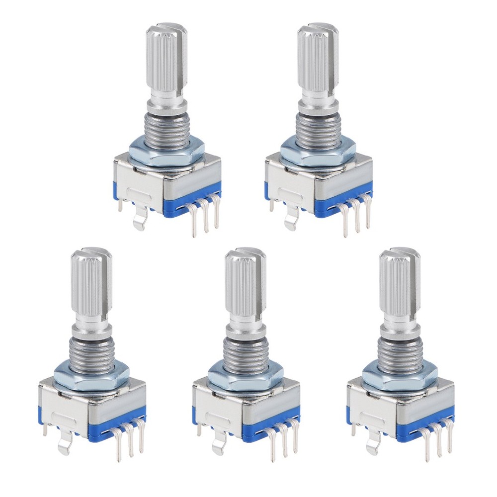 5pack 360 Degree Rotary Encoder Code Switch Potentiometer EC11 7 Pins 20mm