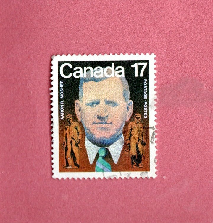 CANADA 17CENT ARON R MOSHER USED POSTAGE STAMP