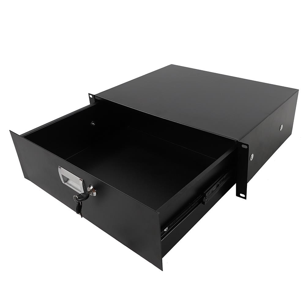 19" Server Cabinet Case 19 Inch Rack Mount DJ Locking Lockable Deep Drawer 3U