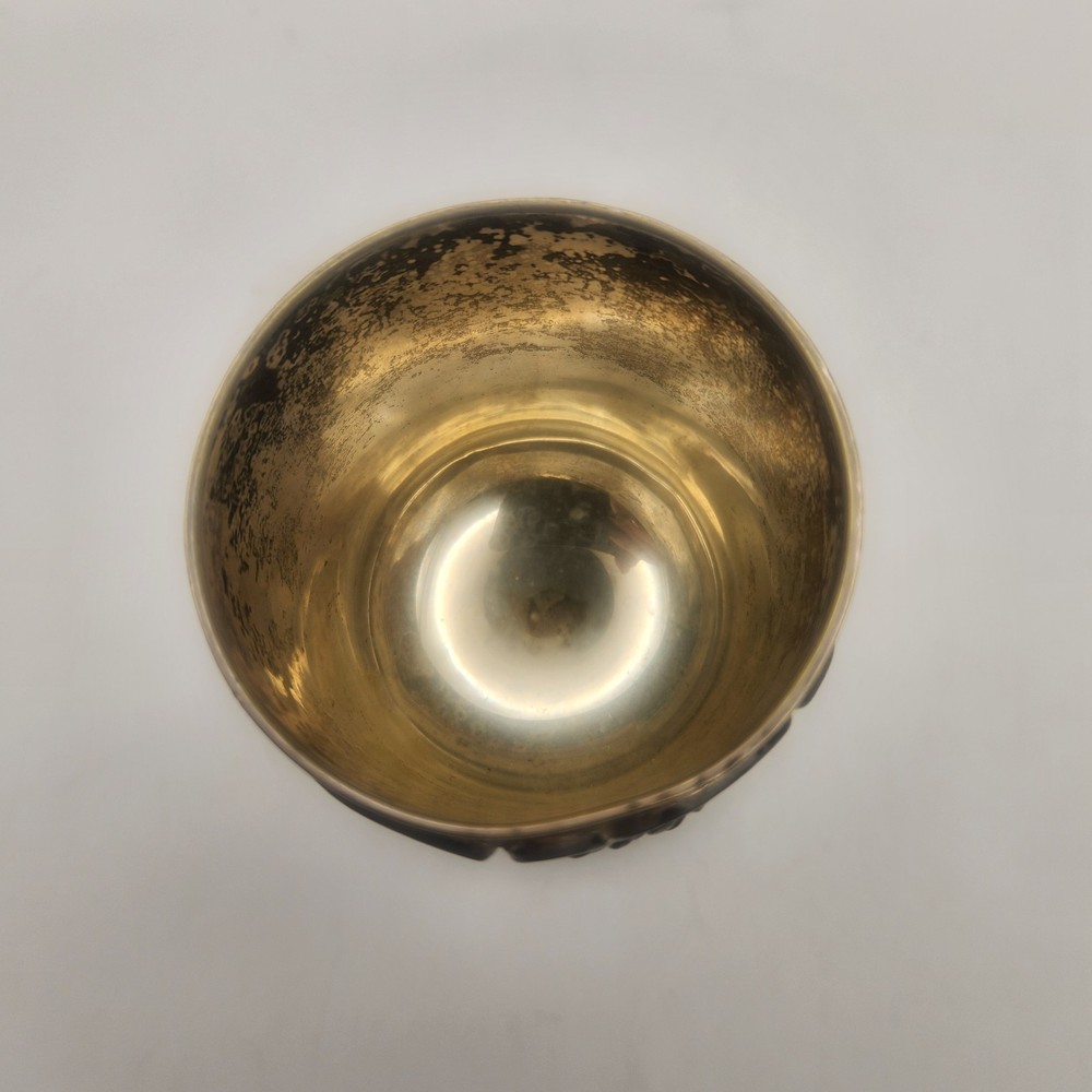 Vintage Silver Plated Goblet or Chalice - Raised Relief Design of Grape Bunches