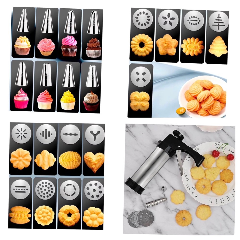 Cookie Press for Baking Cookie Press 13 Cookie Discs & 8 Icing Baking Set/US