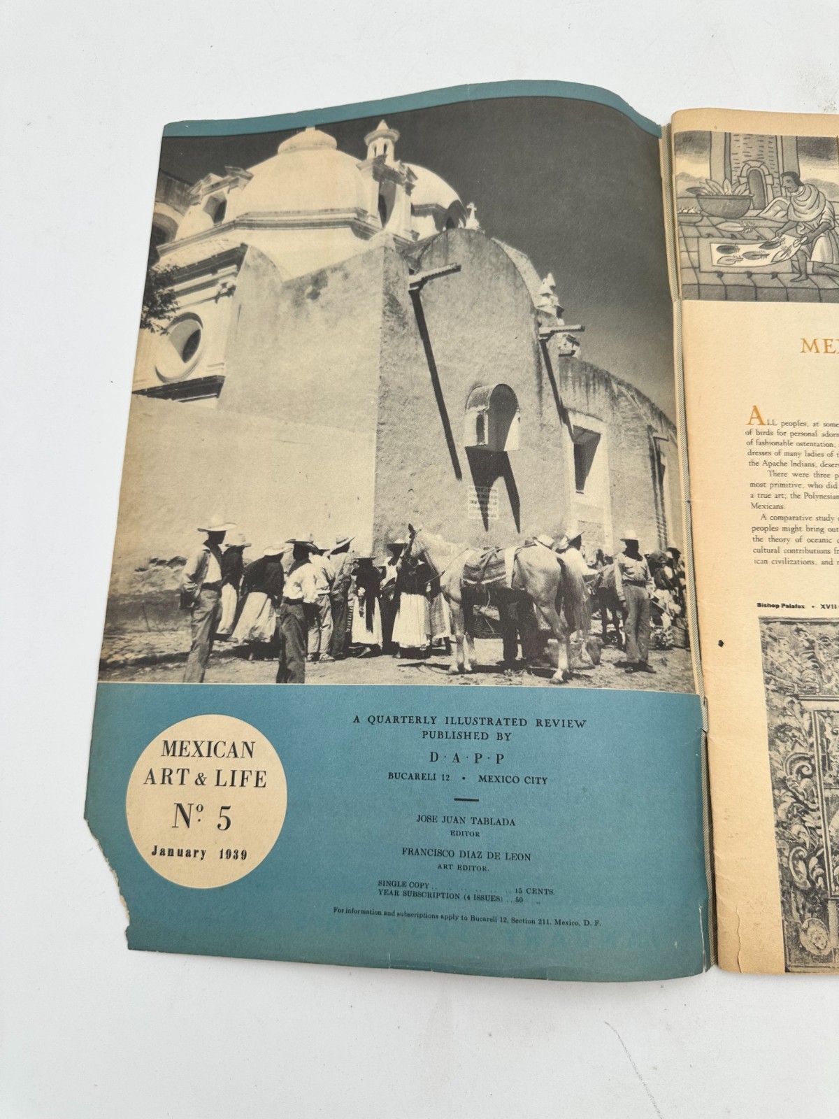 Lot of 4 Vintage 1938-1939 Mexican Art & Life Magazines Rare