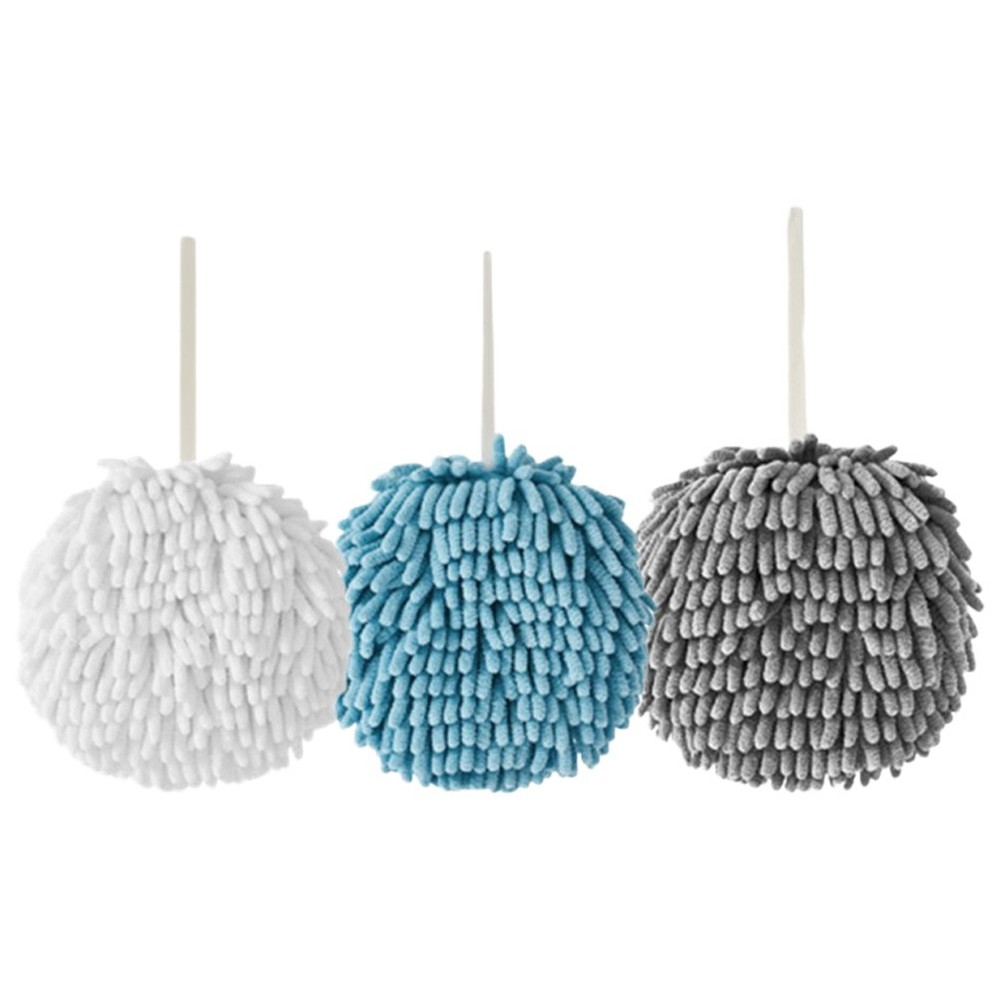 3 Pcs Quick Dry Microfiber Hand Towels Hanging Absorbent Cloth