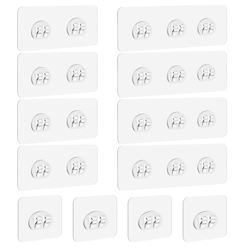 12 Pack Shower Caddy Adhesive Hooks Replacement, Shower Shelf Adhesive Replac...