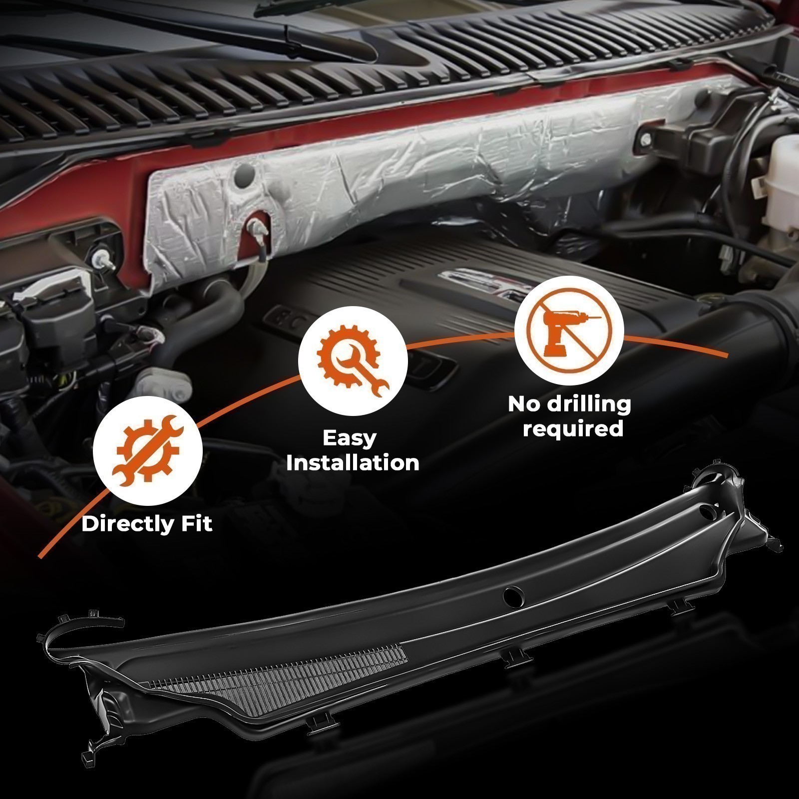 For 2011-2015 Jeep Grand Cherokee Windshield Wiper Cowl Panel Upper