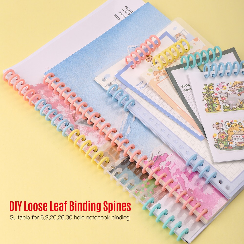 KW-trio 10pcs Plastic 30-Hole Loose Binders Ring Binding Spines Combs 85 Sheets
