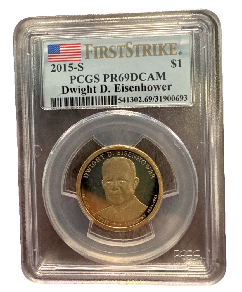 2015-S $1 Dwight D Eisenhower Dollar PCGS PR69DCAM First Strike