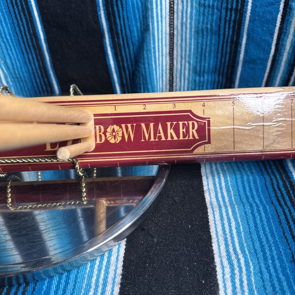 Offray Deluxe EZ Bow Maker W/Ribbon Spool Holder Guide Professional Looking Bows