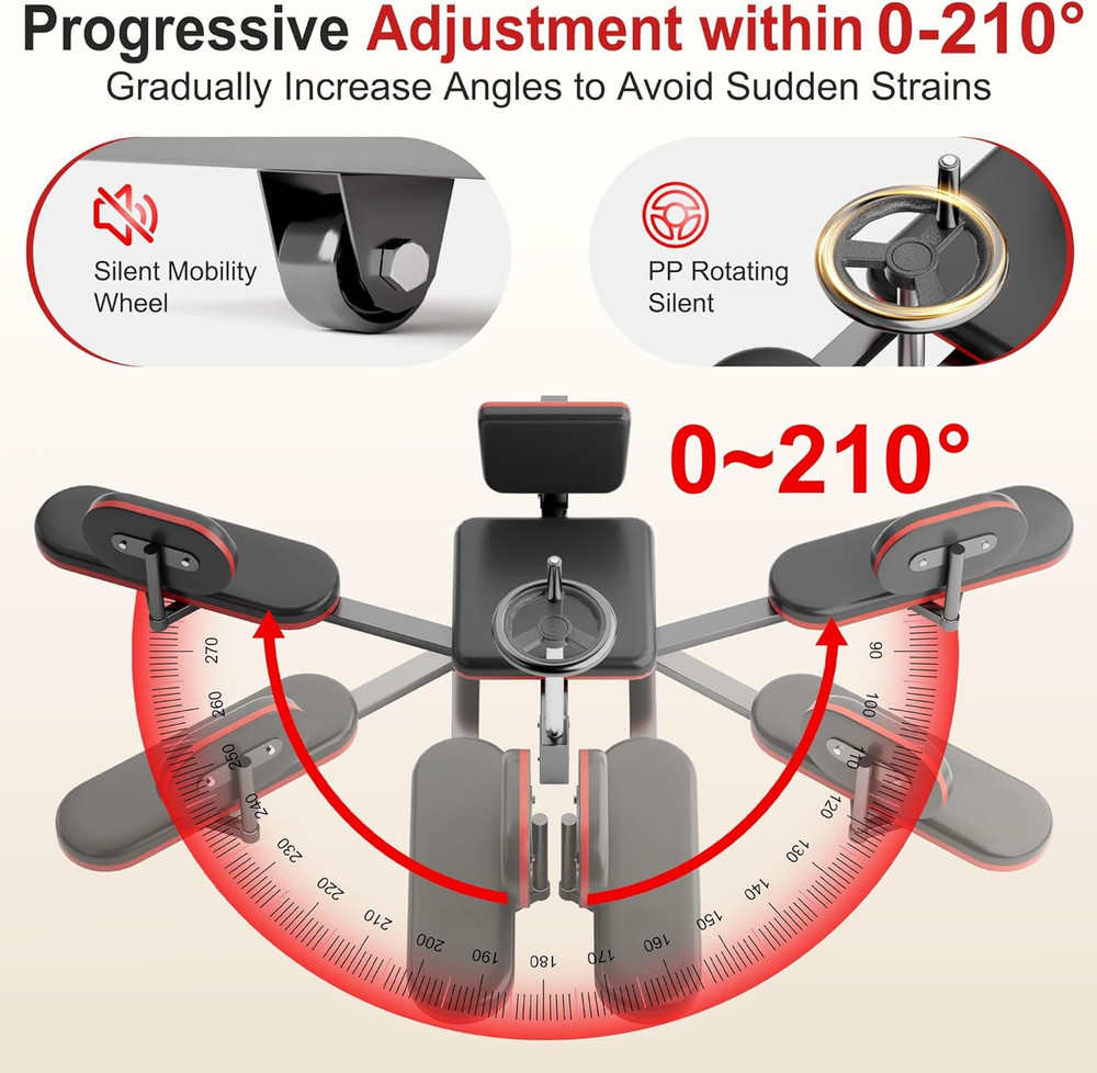 Leg Stretcher, 300LBS Stretcher Machine,210° Adjustable Split Machine for Ballet