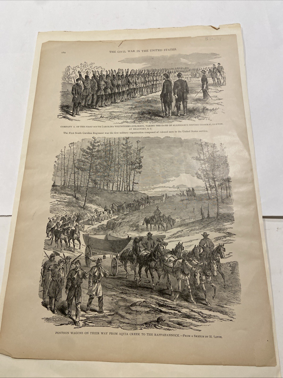 4 Civil War Print Sketches By A. B. Davies