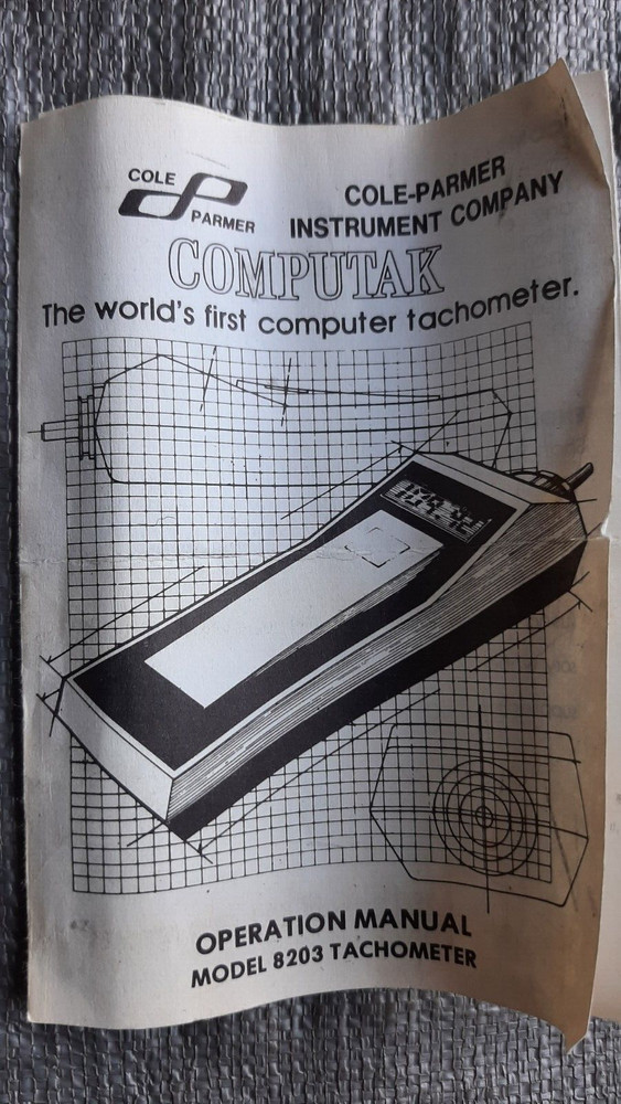 Cole Parmer 8203 Computak Tachometer with Case