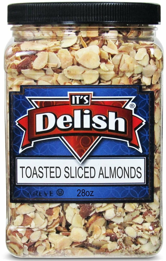 Toasted Sliced Almonds –28 OZ Bulk Reusable Jumbo container
