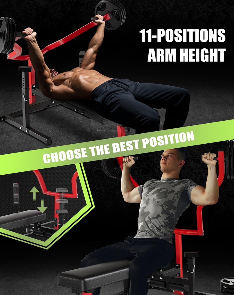 Chest Press Machine, 1250Lbs Multi-Functional Adjustable Bench Press Machine New